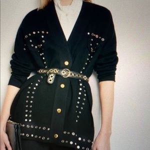 sandro studded cardigan